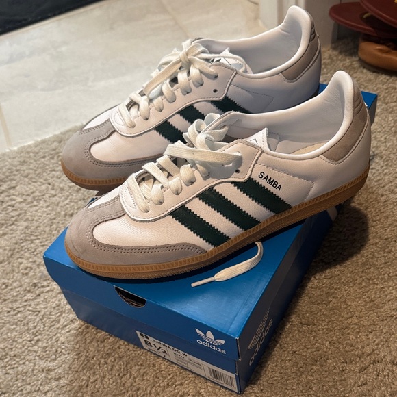 Adidas Samba White and Green Women’s Sneakers - Picture 2 of 4